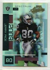 Jerry Rice [Spectrum] Football Cards 2003 Playoff Absolute Memorabilia Prices