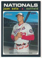 Juan Soto [Red Ink] #JS Baseball Cards 2020 Topps Heritage Real One Autographs Prices