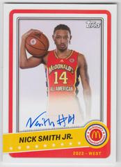 Nick Smith Jr Basketball Cards 2022 Topps Chrome McDonald's All-American Paper Autographs Prices
