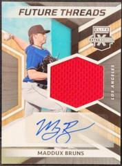 Maddux Bruns #FTS-MB Baseball Cards 2022 Panini Elite Extra Edition Future Threads Signatures Prices