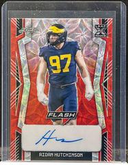 Aidan Hutchinson [Kaleidoscope Red] Football Cards 2022 Leaf Flash Autographs Prices