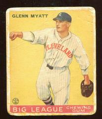 Glenn Myatt #10 Baseball Cards 1933 Goudey Prices