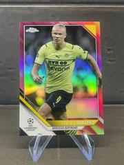 Erling Haaland [Pink Refractor] Soccer Cards 2021 Topps Chrome UEFA Champions League Prices
