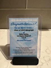 Dalton Rushing #C22A-DR Baseball Cards 2022 Bowman Draft Class of Autographs Prices