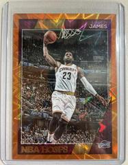 LeBron James [Orange Explosion] #17 Basketball Cards 2016 Panini Hoops Prices