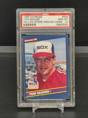 Tom Seaver [Yellow Stripe Around Name] Baseball Cards 1986 Donruss Prices