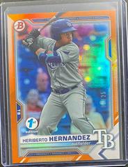 Heriberto Hernandez [Orange Foil] #BD-100 Baseball Cards 2021 Bowman Draft 1st Edition Prices