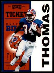 Thurman Thomas #11 Football Cards 1998 Playoff Contenders Ticket Prices