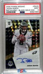Jalen Hurts [Choice Black Gold] Football Cards 2020 Panini Mosaic Rookie Autographs Prices