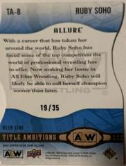 Ruby Soho [Blue] #TA-8 Wrestling Cards 2022 Upper Deck Allure AEW Title Ambitions Prices