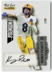 Kenny Pickett [White Green Foil] #MB-A Football Cards 2022 Wild Card Matte Autographs Prices