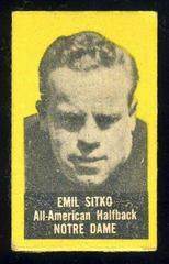 Emil Sitko [Yellow] Football Cards 1950 Topps Felt Backs Prices