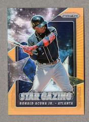 Ronald Acuna Jr. [Neon Orange Prizm] #SG-3 Baseball Cards 2020 Panini Prizm Star Gazing Prices