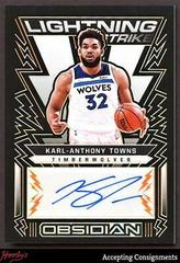 Karl Anthony Towns [Orange] #LSS-KAT Basketball Cards 2021 Panini Obsidian Lightning Strike Signatures Prices