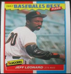 Jeff Leonard Baseball Cards 1987 Fleer Baseball's Best Prices