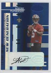Adrian McPherson [Mirror Blue Autograph] #182 Football Cards 2005 Leaf Certified Materials Prices