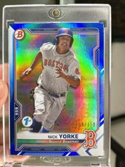 Nick Yorke [Blue Foil] Baseball Cards 2021 Bowman 1st Edition Prices