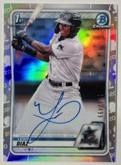 Isan Diaz [Refractor] Baseball Cards 2020 Bowman Chrome Rookie Autographs Prices