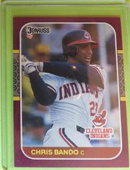 Chris Bando #105 Baseball Cards 1987 Donruss Opening Day Prices