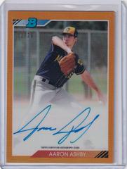 Aaron Ashby [Orange Refractor] #AA Baseball Cards 2020 Bowman Heritage Chrome Autographs Prices