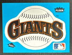 Giants [Team Logo Sticker] Baseball Cards 1985 Fleer Prices