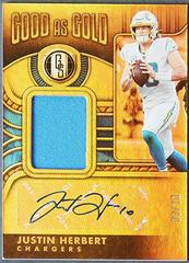 Justin Herbert [Prime] #GOG-JHE Football Cards 2022 Panini Gold Standard Good as Autographs Prices