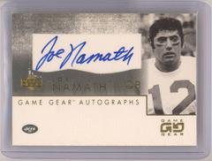 Joe Namath #JN-GS Football Cards 2001 Upper Deck Game Gear Autographs Prices