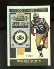 Reggie White [Championship Ticket] #2 Football Cards 2019 Panini Contenders Prices