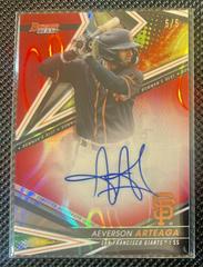 Aeverson Arteaga [Red Lava] Baseball Cards 2022 Bowman's Best of Autographs Prices