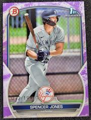 Spencer Jones [Purple Pattern] #BP-139 Baseball Cards 2023 Bowman Paper Prospects Prices