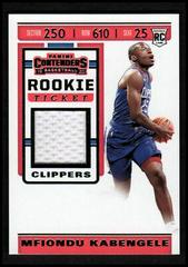 Mfiondu Kabengele #RTS-MFK Basketball Cards 2019 Panini Contenders Rookie Ticket Swatches Prices