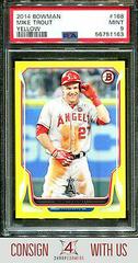 Mike Trout [Yellow] #168 Baseball Cards 2014 Bowman Prices