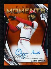 Ozzie Smith [Orange Refractor] #FMA-OS Baseball Cards 2021 Topps Finest Moments Autographs Prices