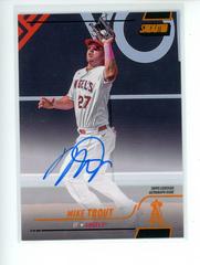 Mike Trout [Rainbow Foil] #SCBA-MT Baseball Cards 2022 Stadium Club Autographs Prices