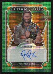 Roman Reigns [Green Pulsar Prizm] Wrestling Cards 2022 Panini Prizm WWE Champion Signatures Prices