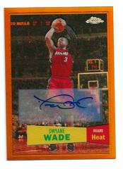 Dwyane Wade [1957 Autograph Orange Refractor] Basketball Cards 2007 Topps Chrome Prices