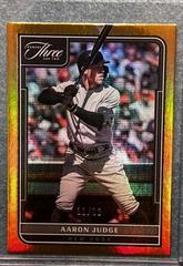 Aaron Judge [Holo Gold] #53 Baseball Cards 2022 Panini Three and Two Prices