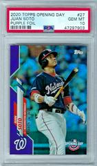 Juan Soto [Purple Foil] #27 Baseball Cards 2020 Topps Opening Day Prices