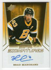 Brad Marchand [Gold] Hockey Cards 2021 SPx Signatures Prices