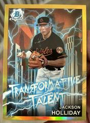 Jackson Holliday [Gold] #TT-5 Baseball Cards 2023 Bowman Draft Transformative Talent Prices