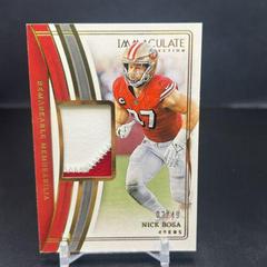 Nick Bosa #17 Football Cards 2023 Panini Immaculate Remarkable Memorabilia Prices