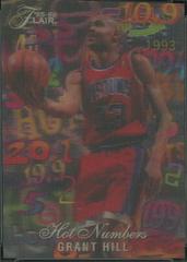 Grant Hill Basketball Cards 1995 Flair Hot Numbers Prices