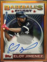 Eloy Jimenez [Orange Refractor] Baseball Cards 2020 Topps Finest Flashbacks Autographs Prices