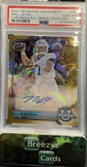 Will Levis [Gold Lava Refractor] #BCPA-WL Football Cards 2021 Bowman University Chrome Autographs Prices