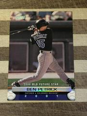 Ben Petrick #173 Baseball Cards 2001 Stadium Club Prices