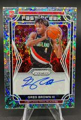 Greg Brown III #FBR-GBR Basketball Cards 2021 Panini Prizm Fast Break Rookie Autographs Prices