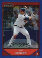 Brian McCann [Blue Refractor] #27 Baseball Cards 2007 Bowman Chrome Prices