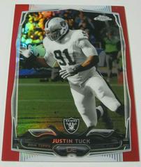 Justin Tuck [Pink Refractor] #3 Football Cards 2014 Topps Chrome Prices