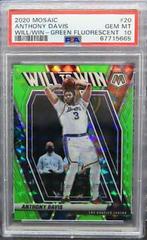 Anthony Davis [Green Fluorescent] #20 Basketball Cards 2020 Panini Mosaic Will to Win Prices