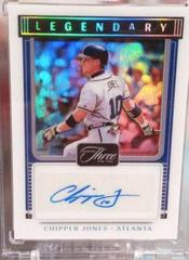 Chipper Jones [Silver] Baseball Cards 2022 Panini Three and Two Legendary Signatures Prices